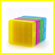 Cncncool 4 Slots 18650 Rechargeable Battery Storage Box with Metal Hook Plastic Box 4 Section Equipment Thicken