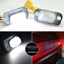 2pcs White LED License Number Plate Lights Canbus 12V For VW Golf II MK2 1983-1992 Jetta II 1984-1991 Car Accessories Tail Lamp