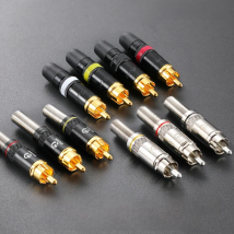 Original Neutrik's REAN RCA Connector Gold-plated Phono Audio Video Lotus Plug NYS373 Cable Connector NYS366 with Spring Tail