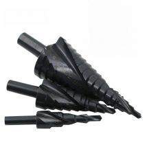 3Pcs/Set 4-32MM HSS Cobalt Step Drill Bit Set Nitrogen High Speed Steel Spiral for Metal Cone Triangle Shank Hole Bit Opener