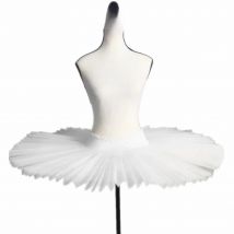 White Ballet Tutus Skirs For Adult Child Stiff Mesh Pancake Belly Dance Girls Practice Kids White Swan Lake