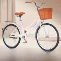 Cooya Adult Bike Women's Commuter Bike 26inch Lightweight Retro College Student Campus Bike Commuting Bike Inflatable Black Tire