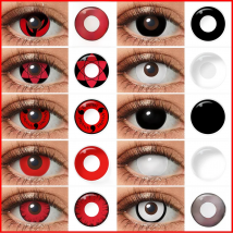 Hot! Magister Cosplay Contact Lenses Red Color Lens White Eye Lenses For Eyes Halloween Contact Lenses Cosplay Lenses Yearly