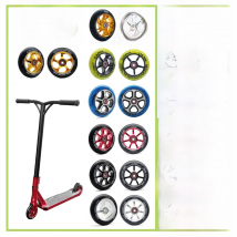 [100mm 110mm 120mm] Replacement Push/Kick/Stunt Scooter Wheels with Bearings & Bushings Scooter Parts Accessories 2pcs/set