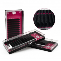 Abonnie B/C/D 12Rows Mink Hair Lashes Extension Matte Black Fluffy Silk Eyelash Extension for Beauty Makeup