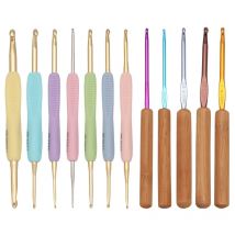 1PC Wooden Handle Crochet Hooks  Knitting Needles Set DIY Weave Yarn Sewing Tools Needle Arts Craft,2.75-10mm