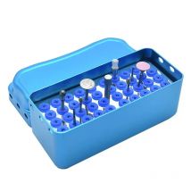 Dental Instrument 40holes Burs Holder FG Bur Low High Speed Bur Holder Box Case  Dentist Material Metal Tool 15holes