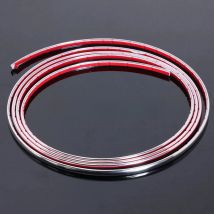 4mmx2m Car Chrome Styling Decoration Moulding Trim Strip Tape DIY Protective Sticker Cover Bright Strip Bumper Accessories