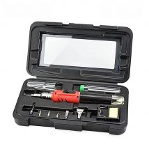 RDDSPON Butane Gas Soldering Iron Kit 10 In 1 Automatic Ignition Welding Torch Tool Portable Cordless Gas Soldering Iron Pen Set