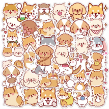 50 pcs/set Kawaii Fluffy Dog PVC Waterproof Stickers Cute Scrapbooking Diy Journaling Diary Stationery Sticker Gift Decor