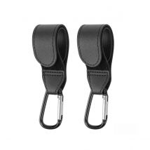 2pcs PU leather baby bag stroller hook pram rotate 360degree rotatable cart organizer pram hook crochet stroller accessories