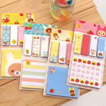 Rilakkuma Cute Cartoon Bear Sticky Notes Memo Pad School Supplies Planner Stickers Paper Bookmarks Korea Stationery