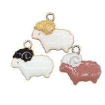 10pcs/lot Cute Animal Series Little Sheep Enamel Charms For DIY Fashion Earrings Necklace Jewelry Making Finding Accessories New