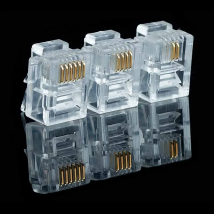 20/50/100PCS RJ11 6P2C 6P4C 6P6C Telephone Internet Modular Plug Jack RJ11 Connector of RJ-11 Cable Crystal Heads Gold-Plated 6U