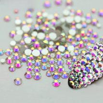 Super Glitter Crystal AB Rhinestones Flat Back Glass Chameleon Nail Rhinestones For Charms 3D Nails Art Decorations Strass