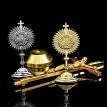 Holy Communion Religious JHS Statue Mini First Gift Jesus Charms Golden Sacramento Baptismal Table Decoration Statue