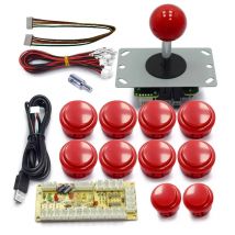 Zero Delay Arcade cabinet DIY Kit for Push Button Copy SANWA Joystick 1 Player COIN USB to PC / Raspberry Pi