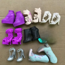 Monstering High Doll Shoes Boots Sandals Original Doll Decors Colorful Wig Pink Blue Gold Red Hair Personality Doll  Accessories