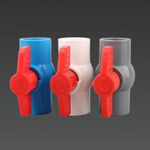 1pc 1/2 3/4 1-1/4 1-1/2 Inch PVC Female Thread Valve Garden Irrigation Ball Valve Aquarium Fish Tank Water Pipe Valve