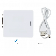 Portable Mini VGA to HDMI-compatible Converter VGA2HDMI Video Box Audio Adapter 1080P For Notebook PC HDTV Projector TV VGA2HDMI