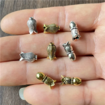 30pcs Arab Muslim Prayer Beads Ancient Silver Tulip Shaped Connector Jewelry Making Tassels DIY Handmade Accessories Supplies
