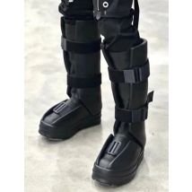 Men Chelsea Boots Platform Knee High Top Man Sneakers Gothic Heels Leather Luxury Vintage Trendy Designer Black Shoes