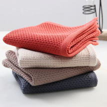 Cotton Hand Towel Honeycomb Strong Absorbent Breathable Soft Waffle Face Wash Towel Home Cleaning Tool Kitchen Cleaning Cloth