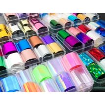 (2.5x100cm ) 10 rolls Box Nail Transfer foil Silver, Copper, Gold, rose gold, Aqua blue, light green, red,10sheets Nail Sticker
