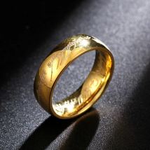 6MM Midi Ring Tungsten One Ring of Power Black Ring LOvers Women and Men