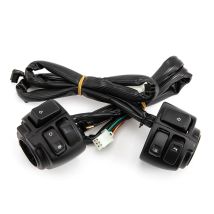 1" 25mm Aluminum Motorcycle Handlebar Control Switches Kill Start Turn Signal Switch Button With Wiring Harness For Harley 883
