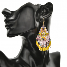 ZMZY New Boho Color Miyuki Beaded Drop Earrings Jewelry Earrings Trendy Earring Jewellery Lucky Handmade Woven Gift Jewelry