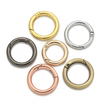 5PCS 25mm 28mm 30mm Open Spring Ring Buckle Keyring Key Chains (Never Fade) Round Split Ring Key Rings For Bag Jewelry Finings
