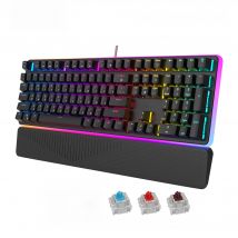 RK ROYAL KLUDGE RK918 Wired Mechanical Keyboard 108 Keys 100% RGB Backlit Gaming Keyboard with Large LED Sorrounding Side Lamp
