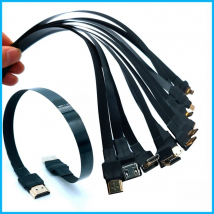 0.2M FPV HDTV-compatible Type A Male UP&Down Angled90 Degree to HD Male HDTV FPC Flat Cable for Multicopter Aerial Photography
