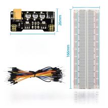 KEYESTUDIO Type-C Power Supply Module+830/400 Holes Breadboard+Jumper Wires for Arduino Breadboard Projects DIY Electronic Kit