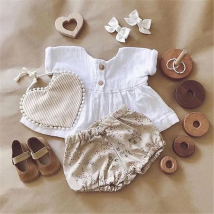 Blotona Newborn Toddler Kids Girls Clothes Set Summer Short Sleeve T-Shirt Tee Tops +Shorts Pants Outfits Set 0-18M