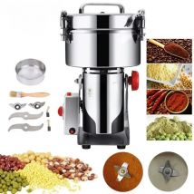 Electric Grain Mill Grinder Stainless Steel Pulverizer Powder Machine for Dry Herbs Grains Spices Cereals Coffee Corn 800G