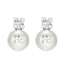 PG 2025 Elegante weibliche Zarte simulierte Perlen-Ohrstecker, wunderschöne Hochzeitsaccessoires mit glänzendem Zirkonia, anmutigem Schmuck