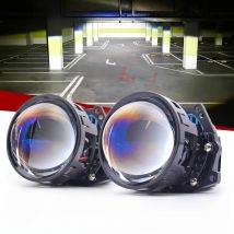 Sinolyn 3 Inch Blue Bi LED Projector Lenses For H7 LED H4 H1 H11 9005 9006 Angel Eyes Headlights 28000LM Car Lights Accessories