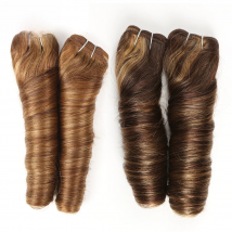 Sleek Double Drawn Loose Wave Color P4/27 P6/27 P1B/30 P4/30 Brazilian Remy Human Hair Bundles 1Pcs Hollywood Wave Hair Bundles