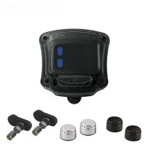 Careud TPMS Wireless Motorcycle Tire Pressure Monitoring System with 2 Internal/External Sensors LED Display USB Charge
