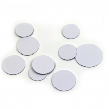 10pcs/lot 13.56MHZ/125KHZ  RFID Coin tag 30/25/20mm diameter coil ultra thin slim NFC coin tag