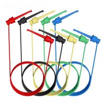 P1520 5pcs 50cm Multi-functional Multimeter Probe Kit 5colors  Electrical Testing Dual SMD IC Test Hook Lead Silicone Cable