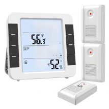 ORIA Hygrometer 100M Wireless Digital Indoor Outdoor Thermometer With 3 Sensors Hygrometer Weather Station for Home & Office