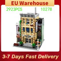 2923 piezas de bloques de construcción de estación de policía, modelo de casas, bloques de construcción, juguete para adultos, regalo de cumpleaños Compatible con Set 10278
