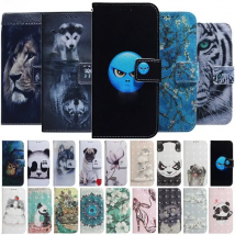 Printed Animal Leather Wallet Phone Case For Motorola Moto G30 G10 G20 G50 G60 G31 G41 G51 G71 G22 G52 G42 G62 G200 5G Cover