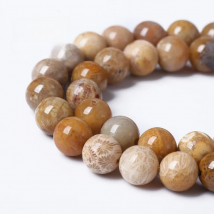 Wholesale Natural Chrysanthemum Stone Beads Natural Coral Jade Round Loose Beads  15" Strand 4 6 8 10 12MM For Jewelry Making