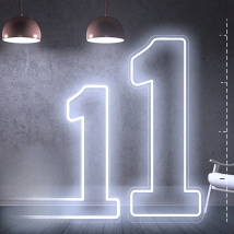 Extra-large Size LED Neon Numbers Sign, 76cm|100cm Stand up & Wall Mounted for Birthday Party Wedding Celebration Decor