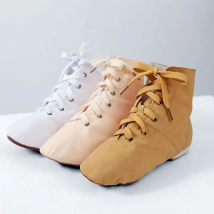 Jazz Shoes Canvas Jazz Dancing Shoes Ankel Length Dance Boots Split Sole Shoes For Girls Kids Adults Children China Size 26-45
