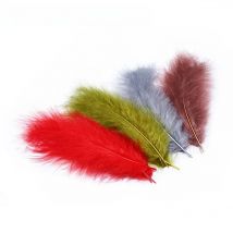 12 optional Colors 40pcs/pack Dyed Turkey Marabou feather cheap Woolly Bugger Tying materials quilling feather hand selected